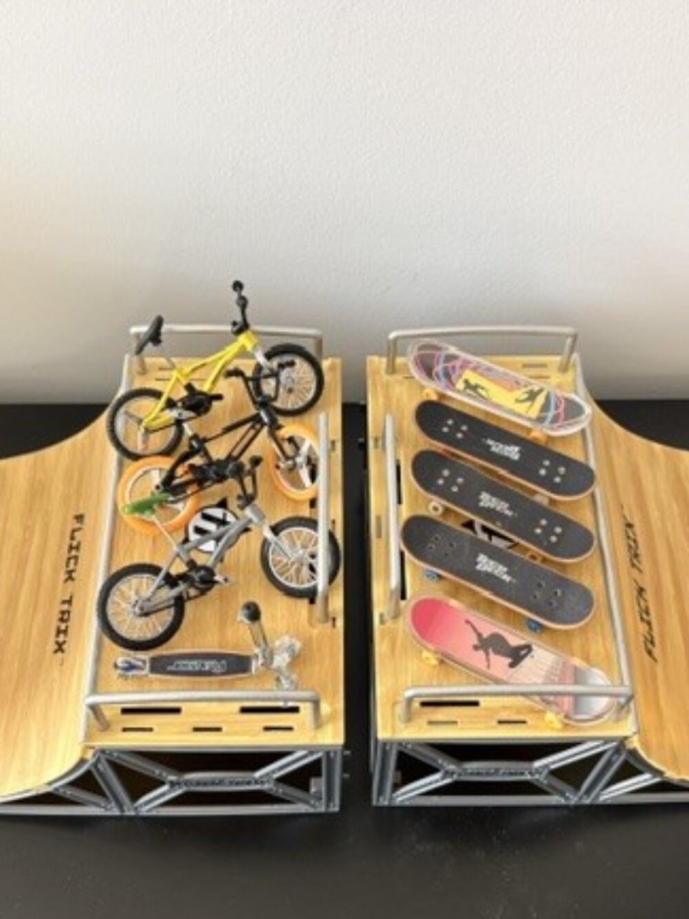 Flick Trix Skateboard and Bike Ramp Set -Skateboards, Bikes, Ramps, Scooter